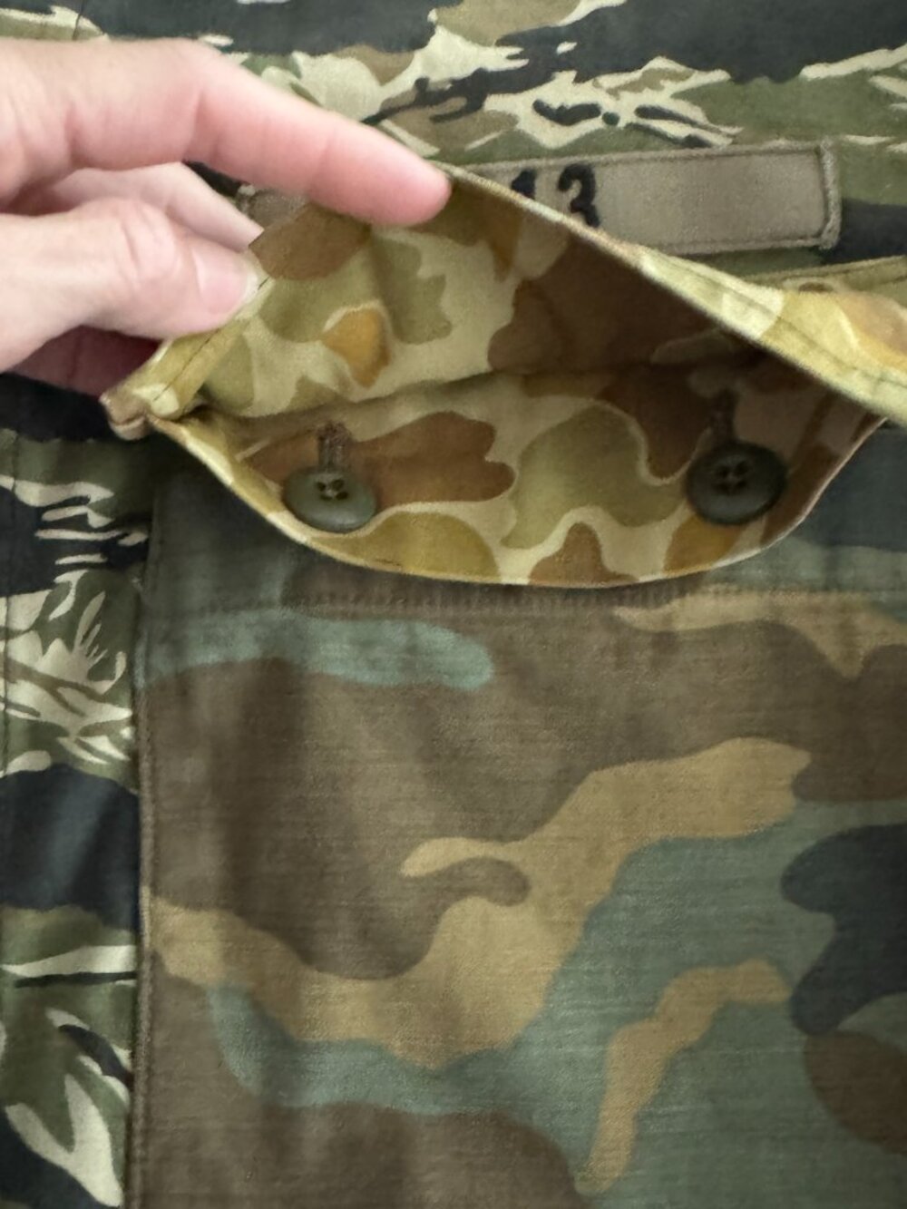 R13 Surplus Patchwork Camo Leopard Cropped Military Jacket | Medium $300 or OBO - Picture 5 of 12